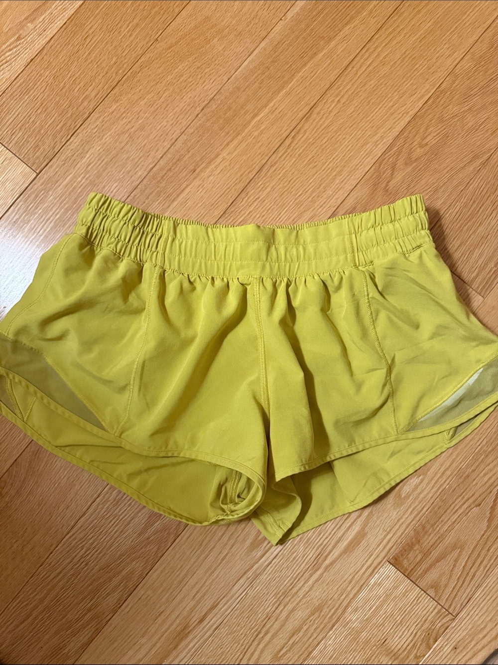 Women’s Yellow run speed lululemon Athletic Shorts